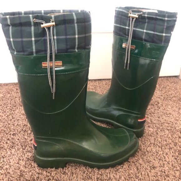 Tommy Hilfiger Logo Size 7 Rain Boots - Picture 1 of 8